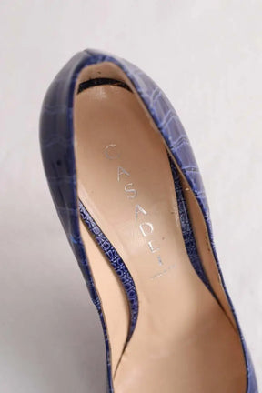 Talons CASADEI Bleu en Cuirs exotiques