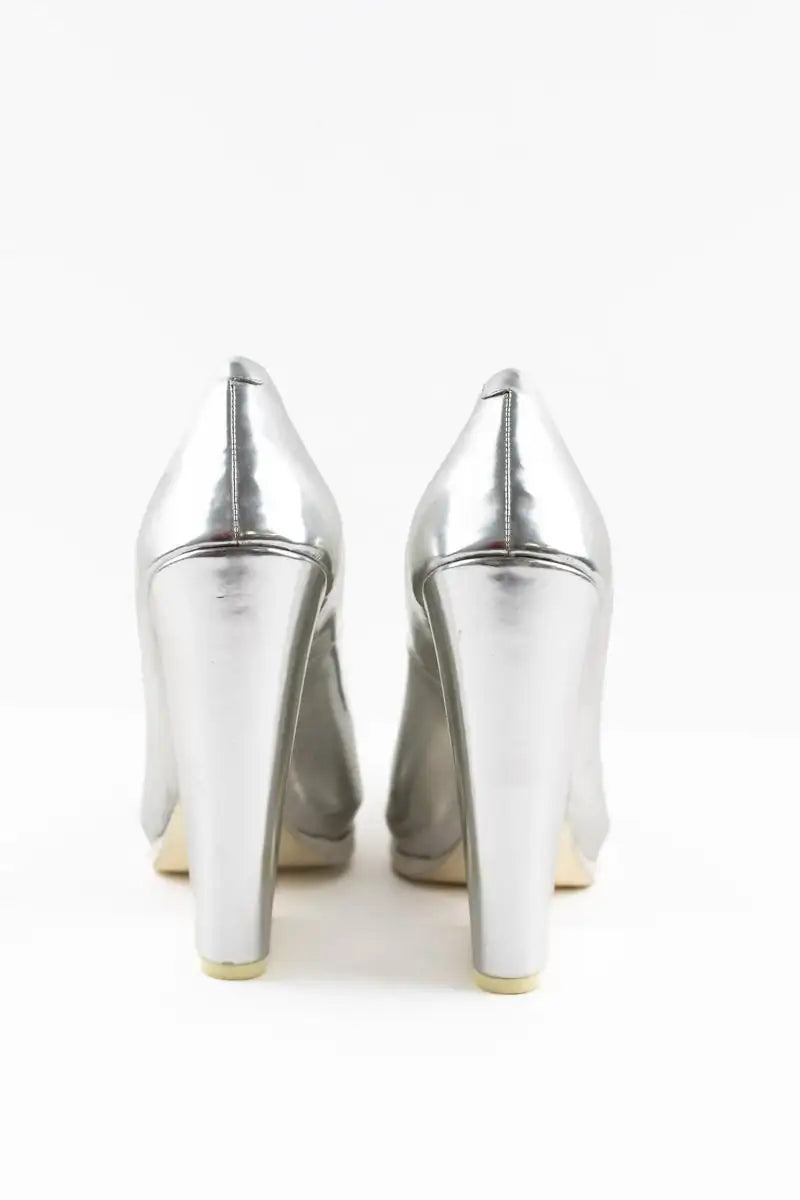Talons Celine Argent en Cuir verni