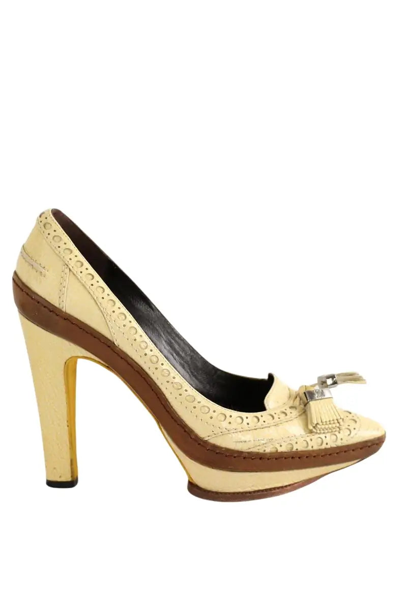 Talons Celine Beige en Cuir, taille 37 - Seconde Main