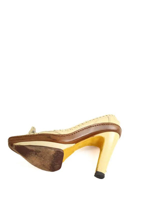 Talons Celine Beige en Cuir