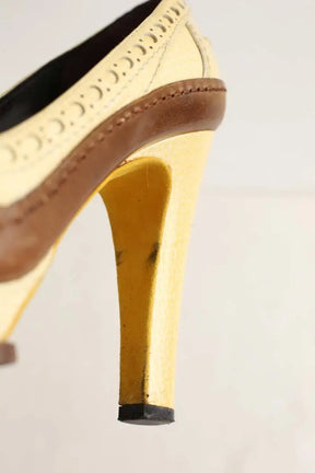 Talons Celine Beige en Cuir