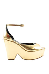 Talons Celine Doré en Cuir, taille 40 - Seconde Main