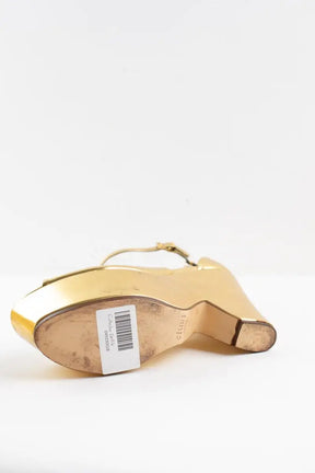 Talons Celine Doré en Cuir