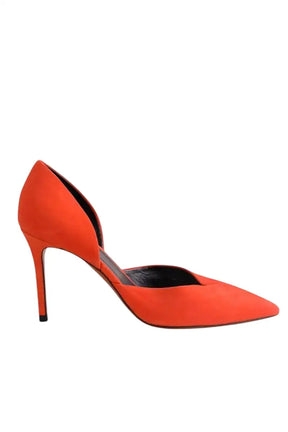 Talons Celine Orange en Daim, taille 36 - Seconde Main
