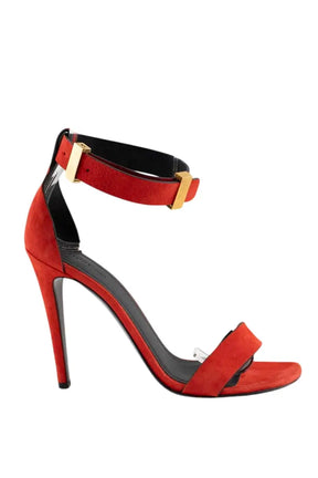 Talons Celine Rouge en Daim, taille 39 - Seconde Main