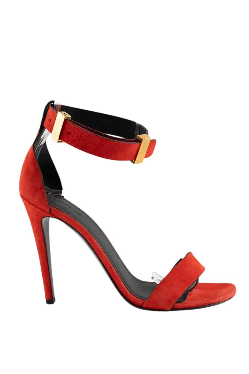 Talons Celine Rouge en Daim, taille 39 - Seconde Main