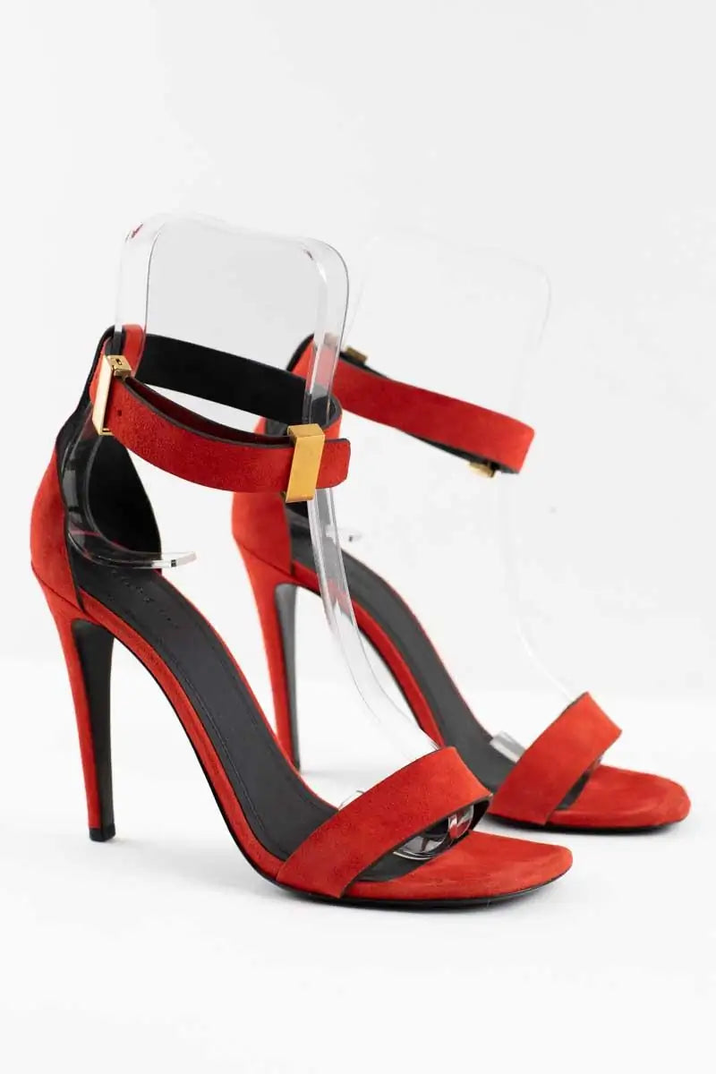 Talons Celine Rouge en Daim