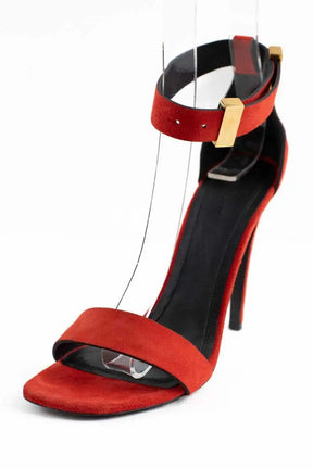 Talons Celine Rouge en Daim