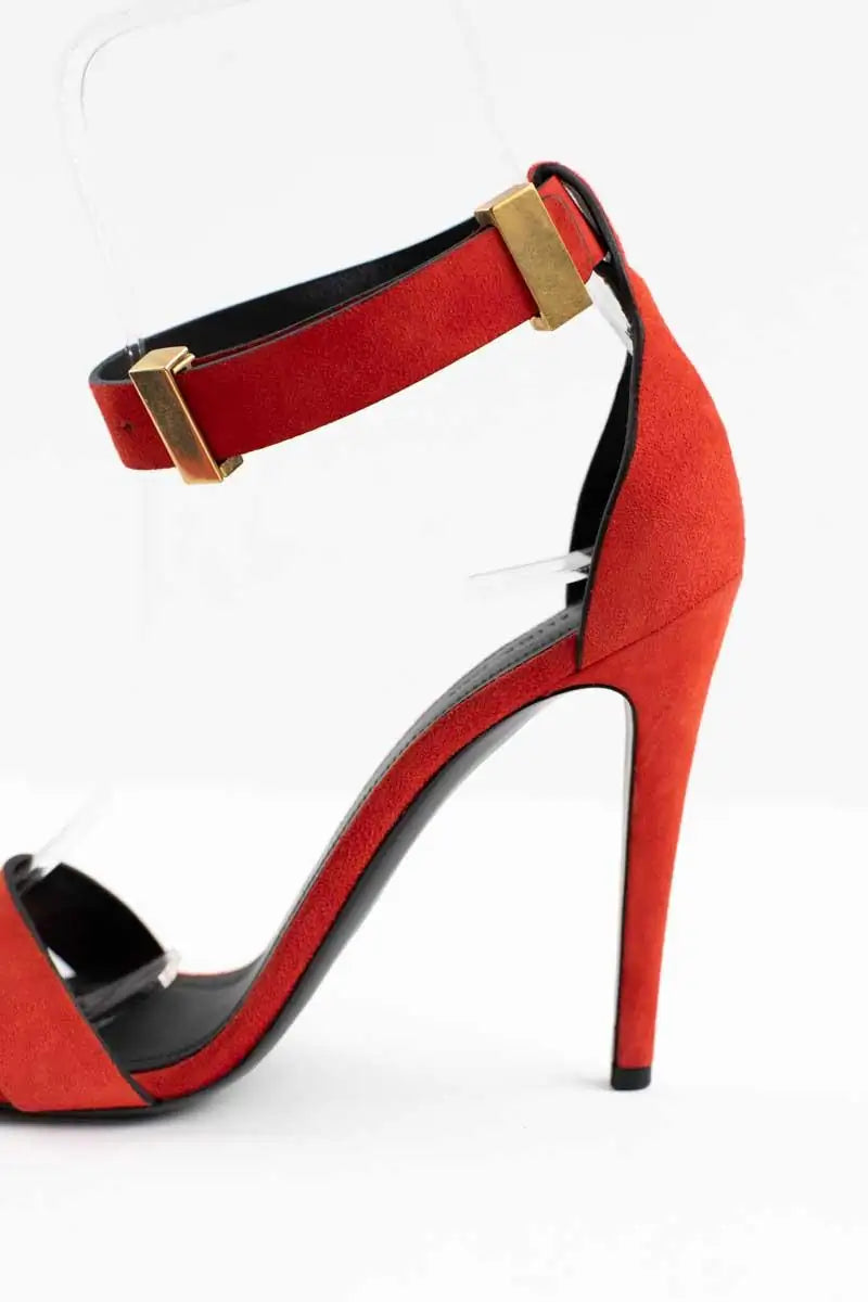 Talons Celine Rouge en Daim