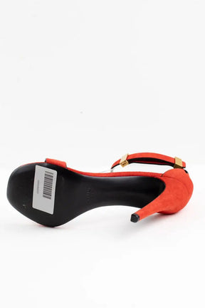 Talons Celine Rouge en Daim