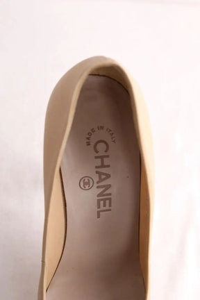 Talons Chanel Beige en Cuir
