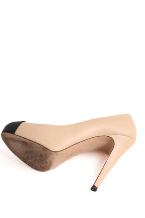 Talons Chanel Beige en Cuir