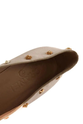 Talons Chanel Beige en Tissu