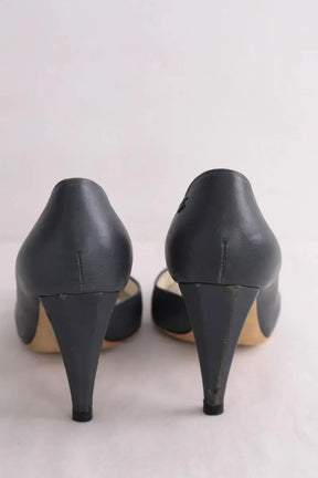 Talons Chanel Gris en Cuir