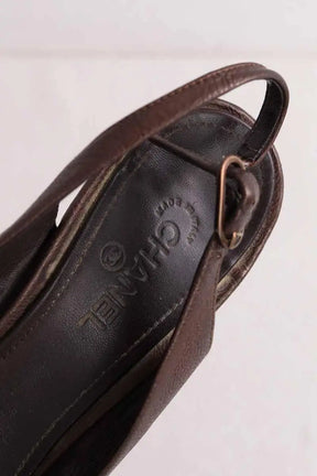Talons Chanel Marron en Cuir