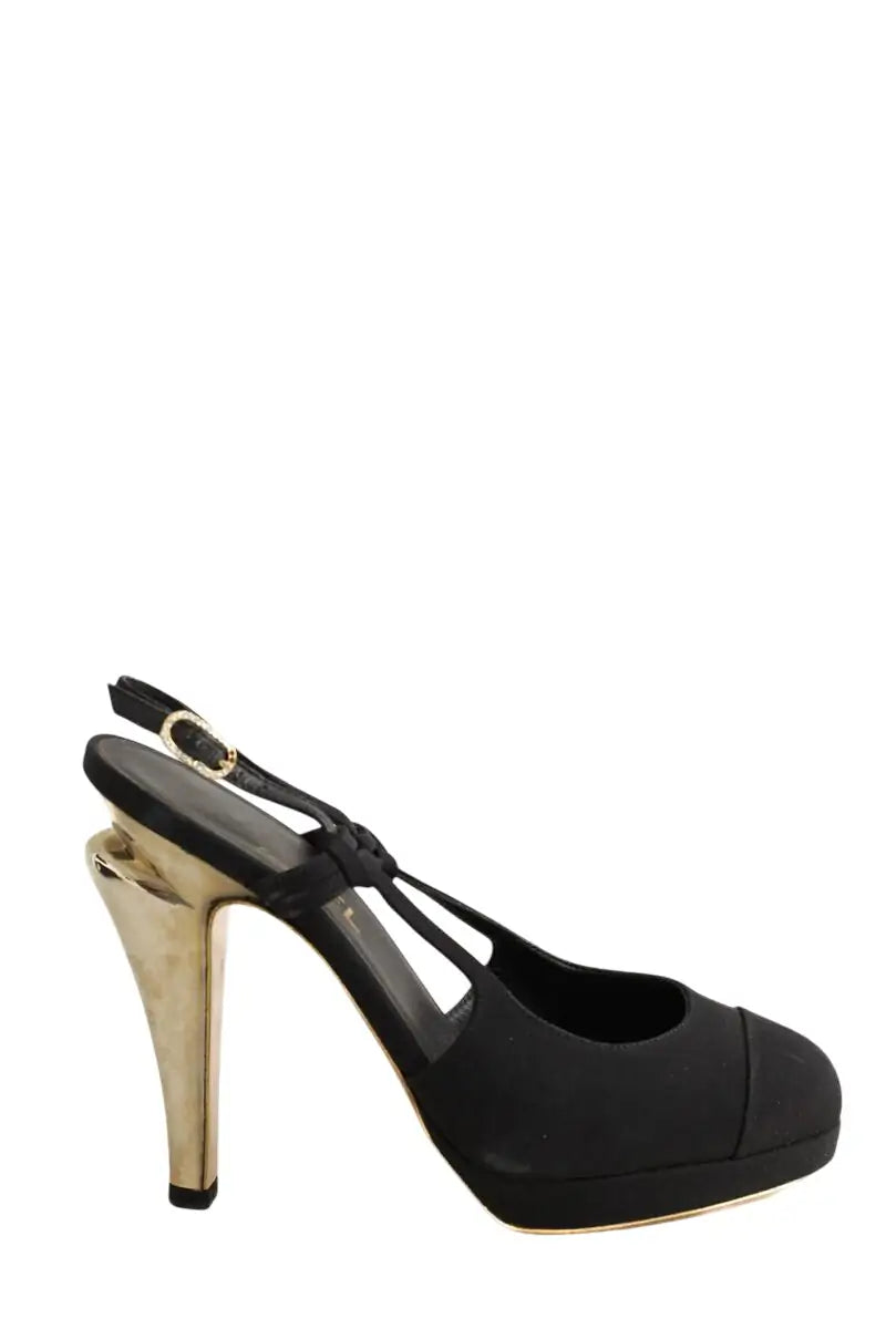 Talons Chanel Noir en Autres, taille 37.5 - Seconde Main