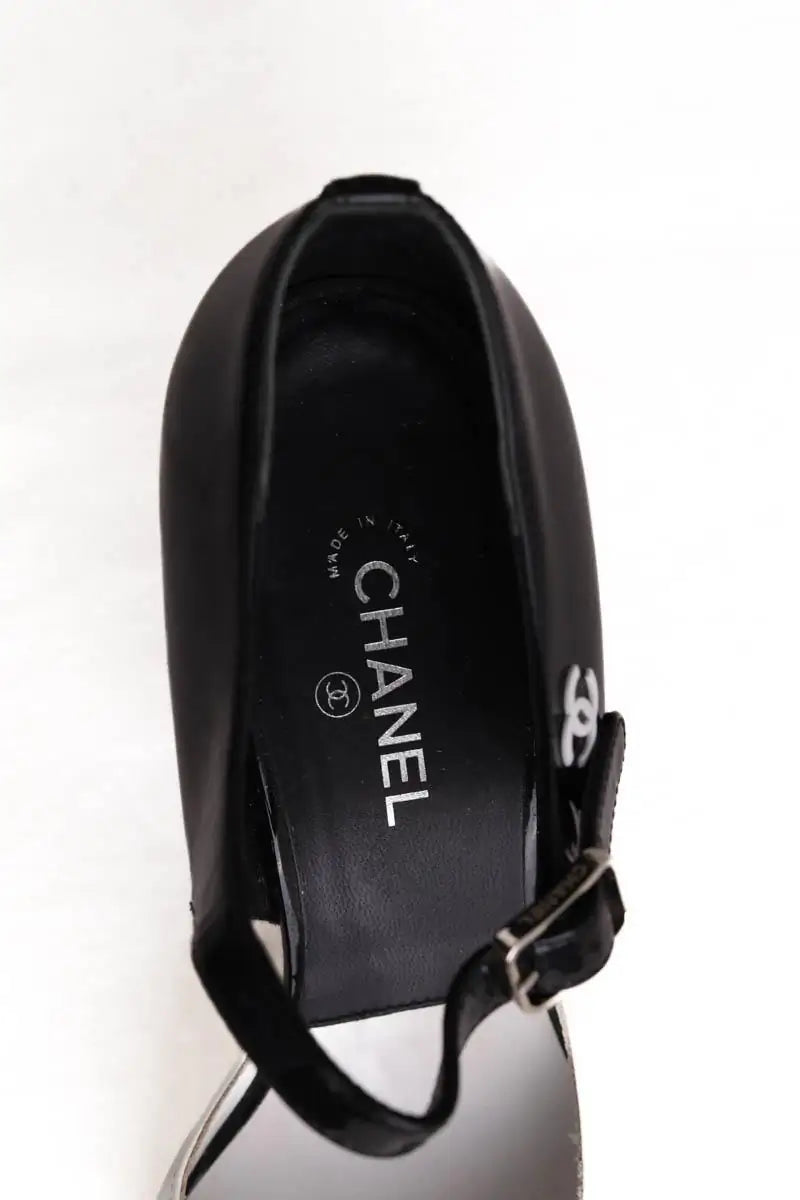Talons Chanel Noir en Cuir
