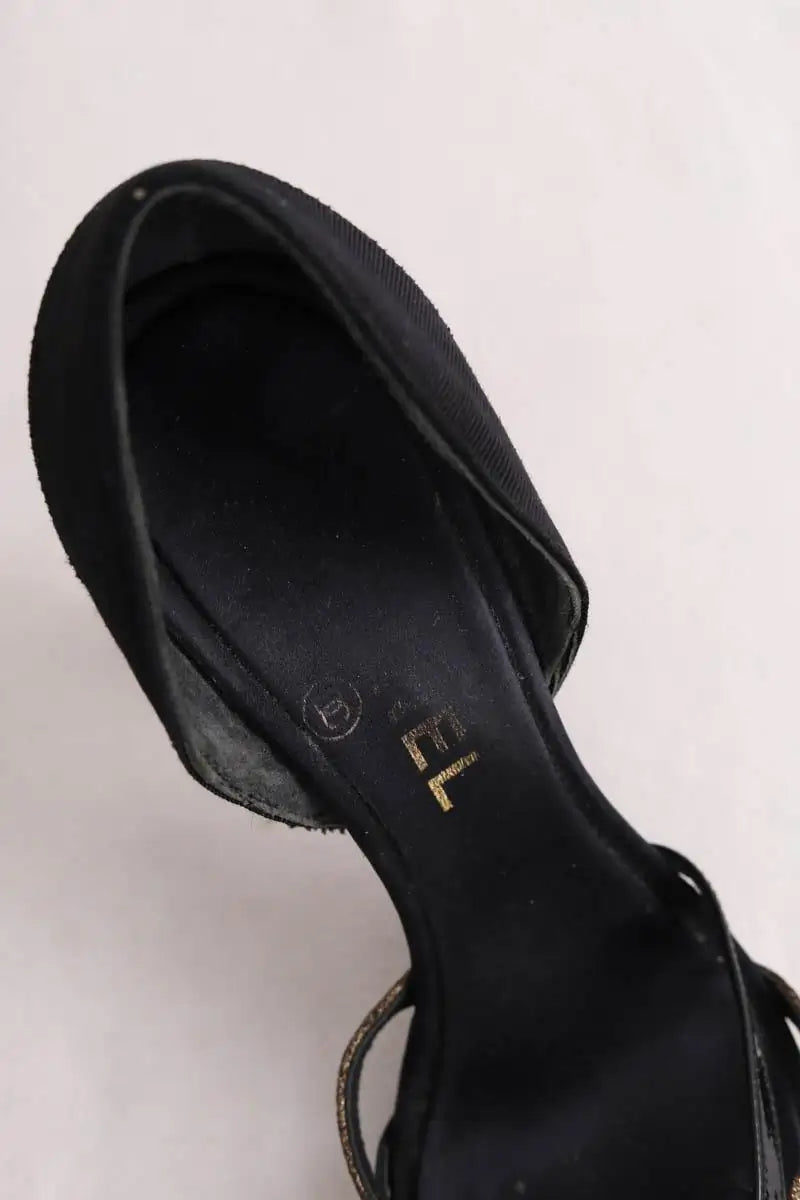 Talons Chanel Noir en Cuir