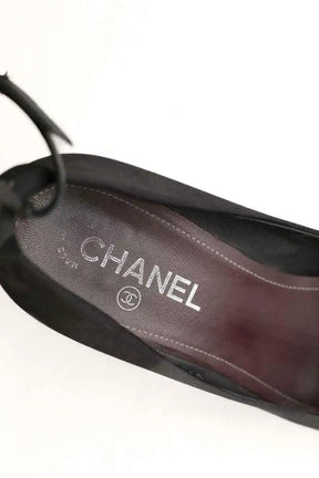 Talons Chanel Noir en Tissu