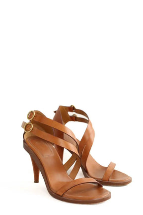 Talons Chloé Camel en Cuir