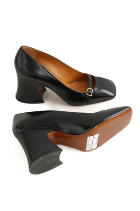 Talons Chloé Janis Noir en Cuir