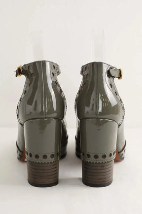 Talons Chloé Perry Gris en Cuir verni