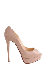 Talons Christian Louboutin Beige en Cuir, taille 37 - Seconde Main