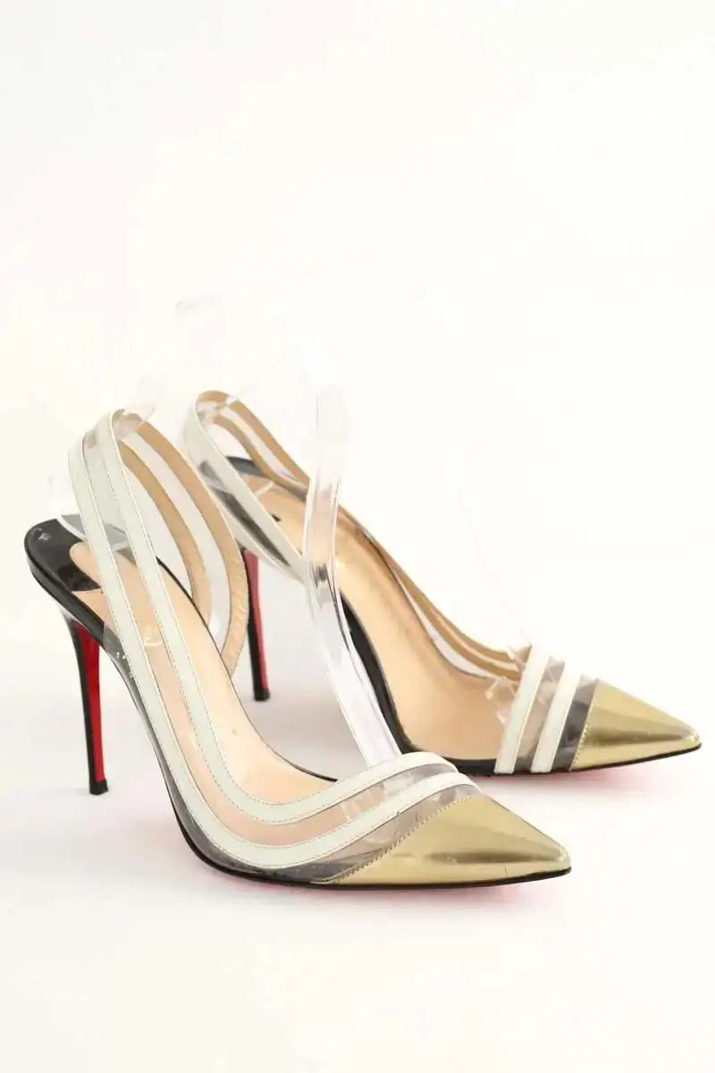 Talons Christian Louboutin Blanc en Cuir