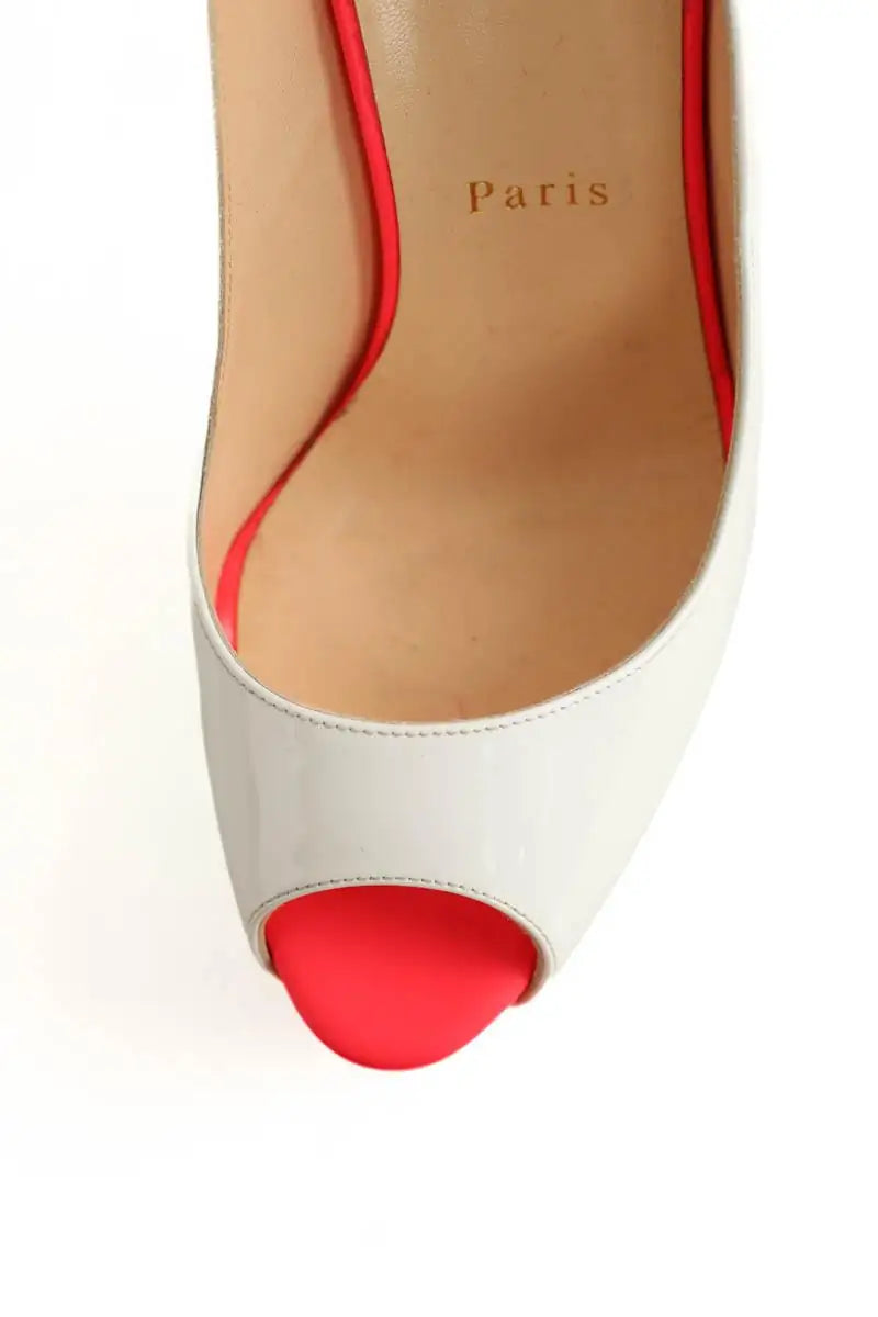 Talons Christian Louboutin Blanc en Cuir