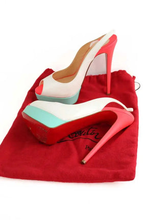 Talons Christian Louboutin Blanc en Cuir