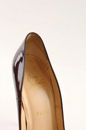 Talons Christian Louboutin Bordeaux en Cuir