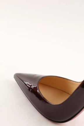 Talons Christian Louboutin Bordeaux en Cuir