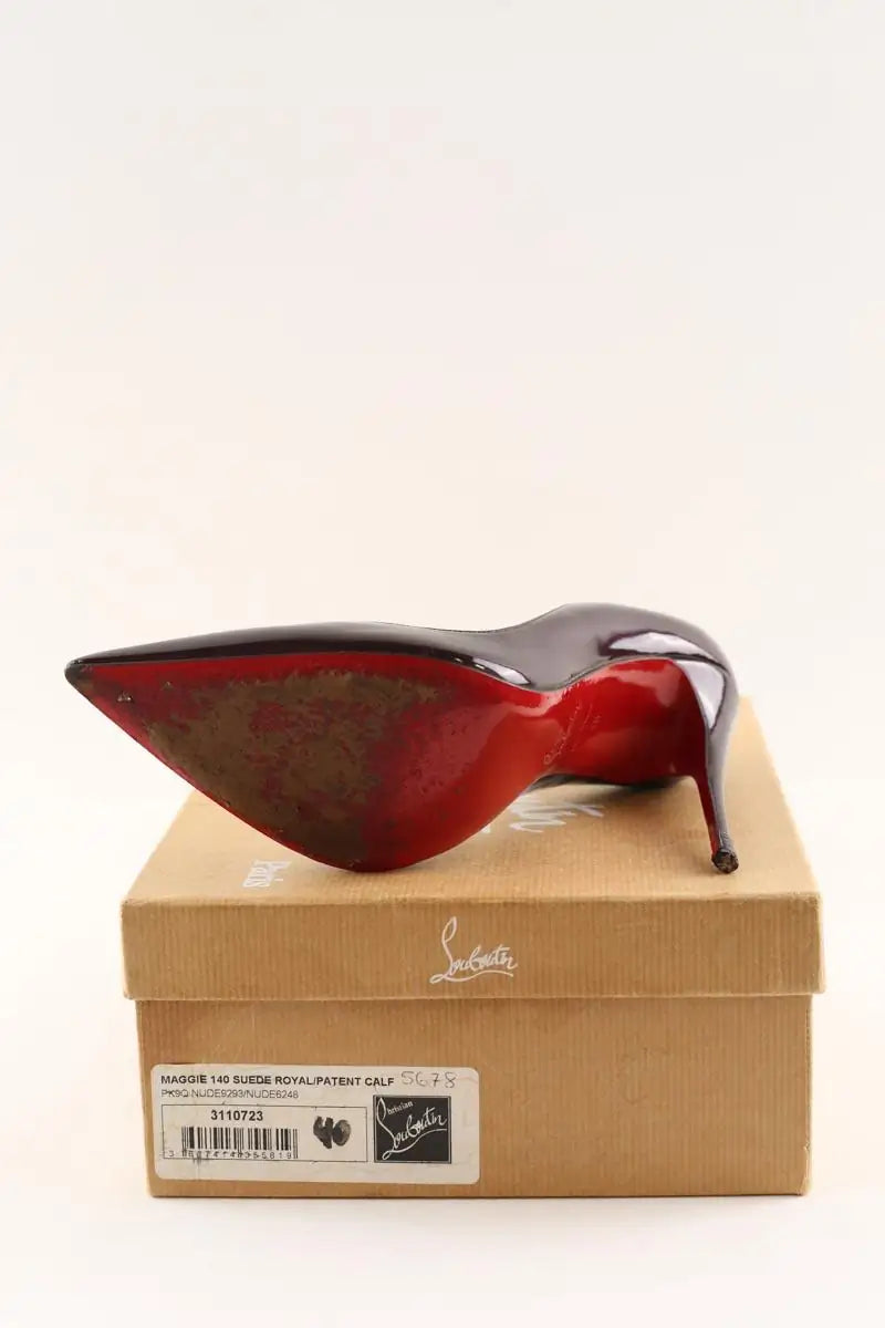 Talons Christian Louboutin Bordeaux en Cuir