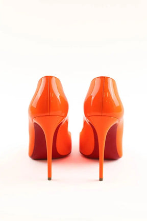 Talons Christian Louboutin Hot Chick Orange en Cuir verni