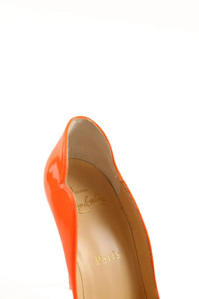 Talons Christian Louboutin Hot Chick Orange en Cuir verni