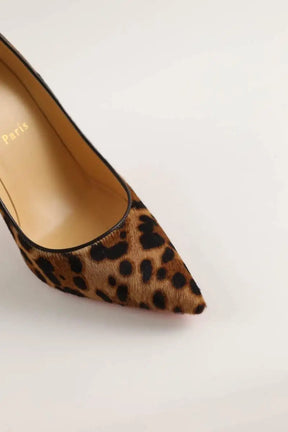 Talons Christian Louboutin Kate Marron en Fourrure