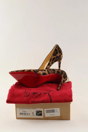 Talons Christian Louboutin Kate Marron en Fourrure