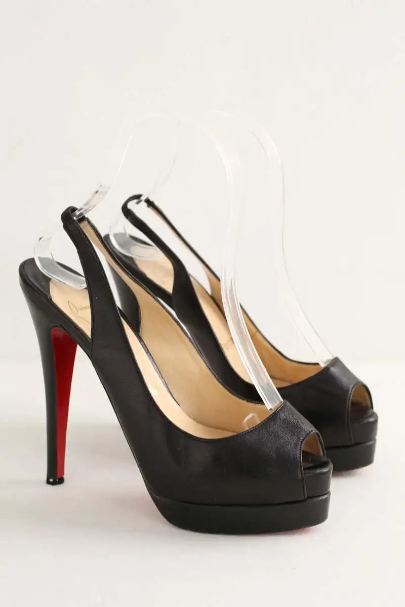 Talons Christian Louboutin Noir en Cuir