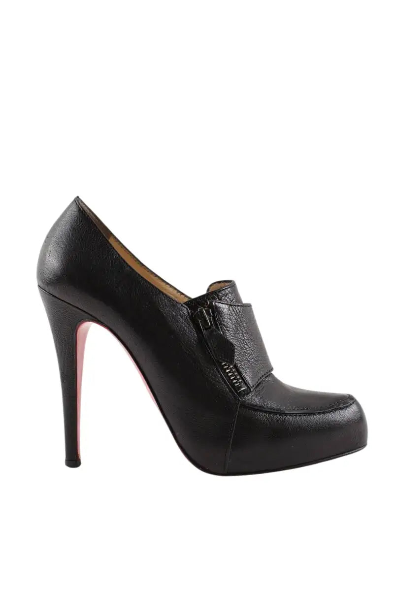 Talons Christian Louboutin Noir en Cuir, taille 37 - Seconde Main