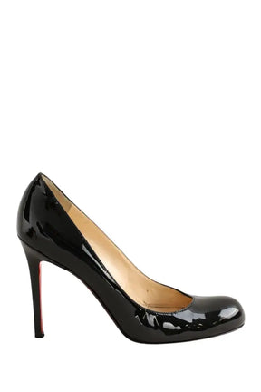 Talons Christian Louboutin Simple pump Noir en Cuir verni, taille 38 - Seconde Main