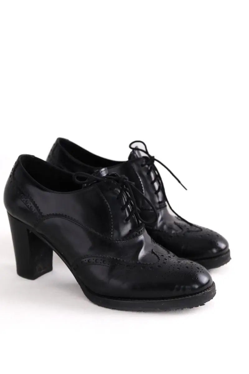 Talons Church's Noir en Cuir