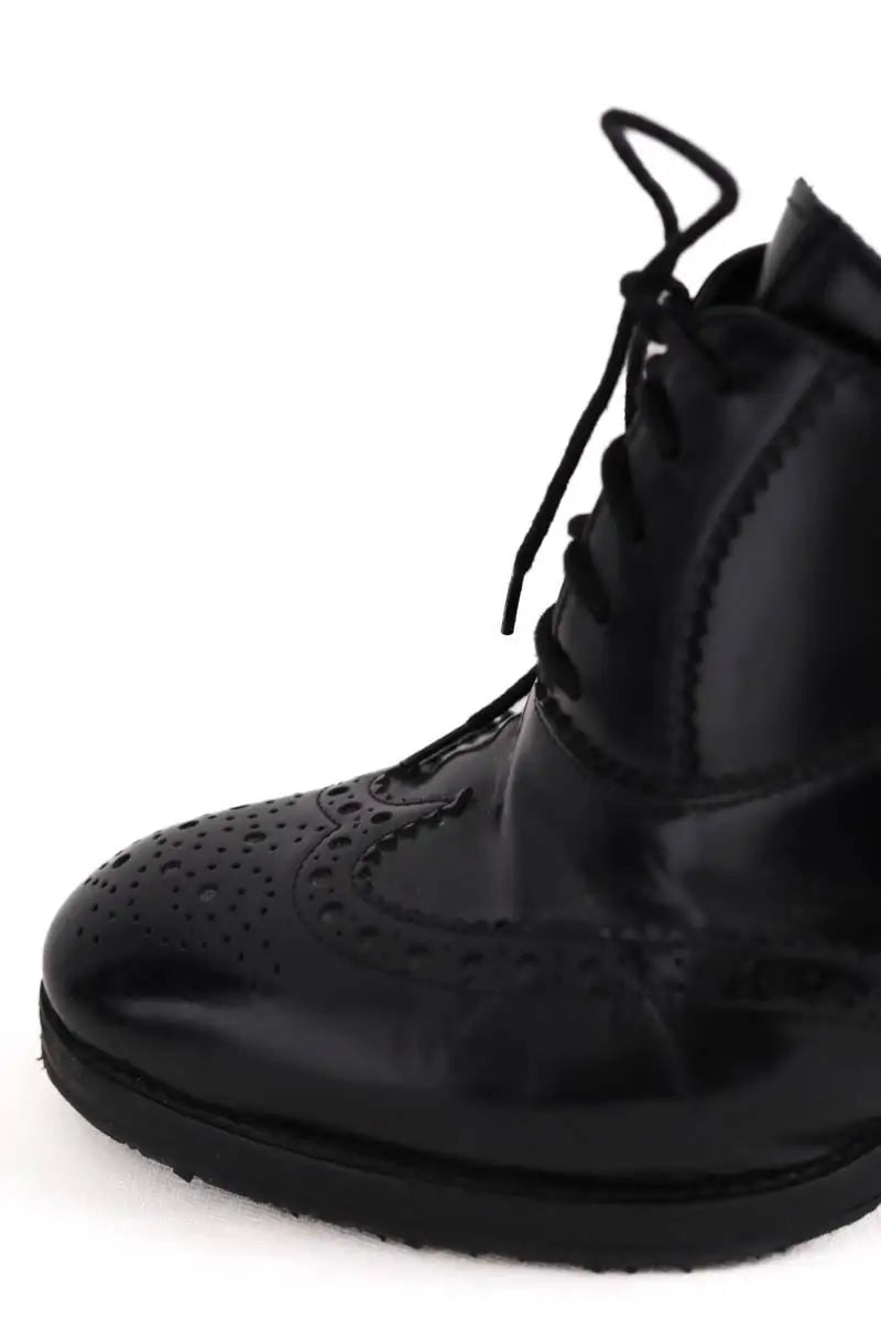 Talons Church's Noir en Cuir