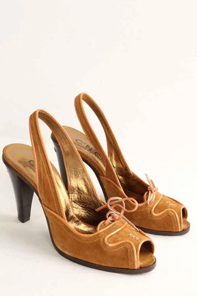 Talons Costume National Camel en Daim