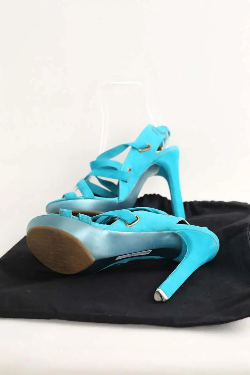 Talons Diane Von Furstenberg Bleu en Daim