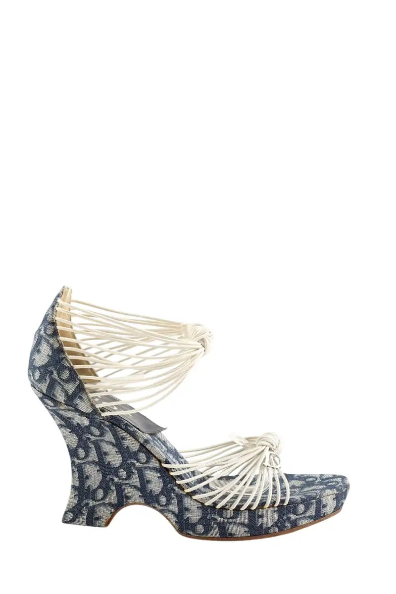 Talons Dior Bleu en Cuir, taille 39 - Seconde Main