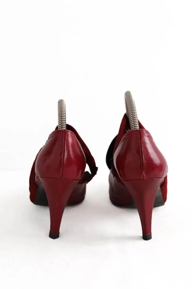 Talons Dior Bordeaux en Cuir