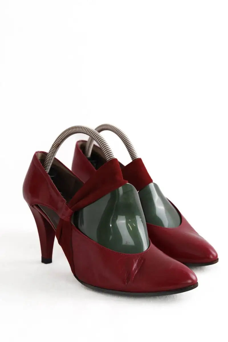 Talons Dior Bordeaux en Cuir