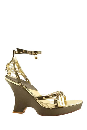 Talons Dior Doré en Cuir, taille 39 - Seconde Main