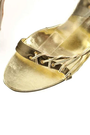 Talons Dior Doré en Cuir