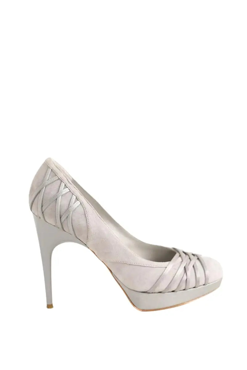 Talons Dior Gris en Daim, taille 36 - Seconde Main